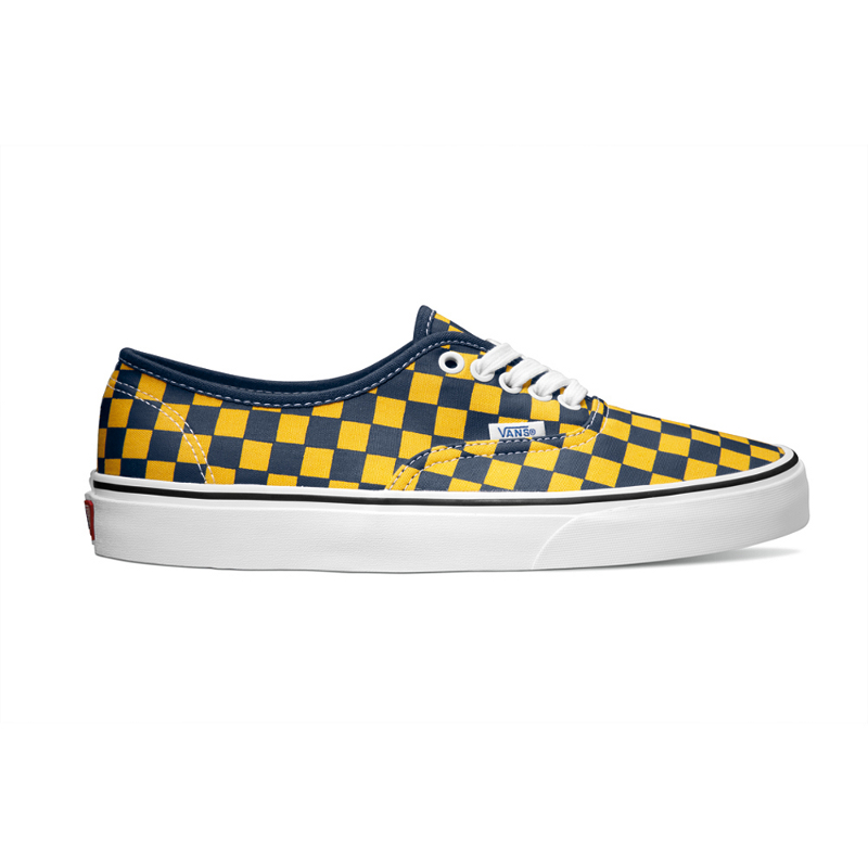 black and yellow vans checkerboard