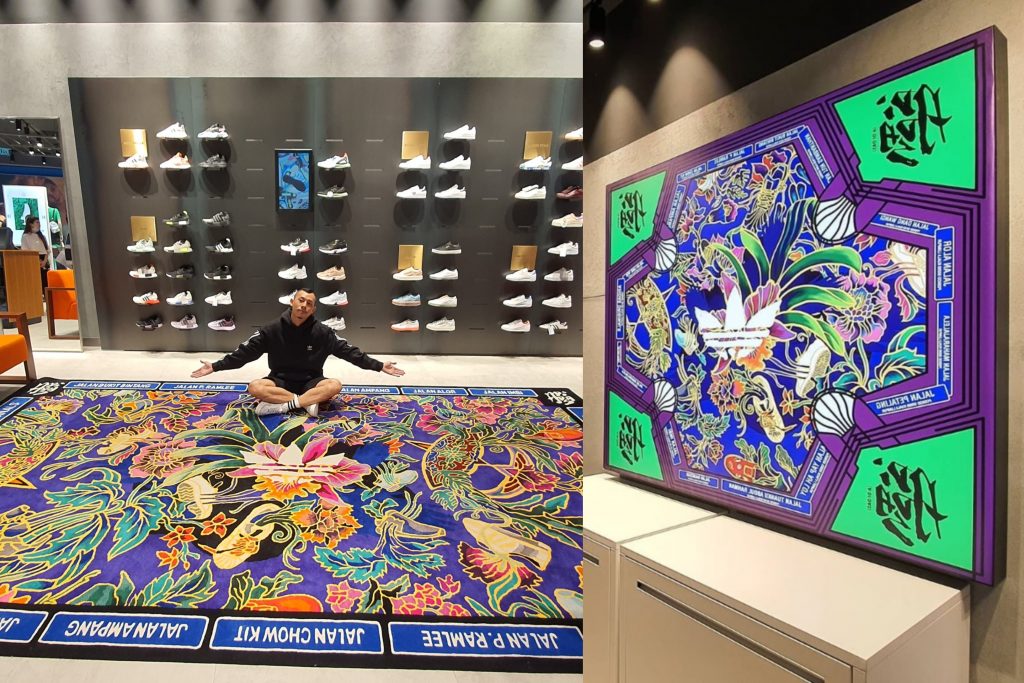 M'sian Artist Decks Adidas Store at Pavilion in Batik Design & It Looks