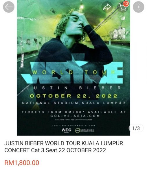 Golive asia ticket justin