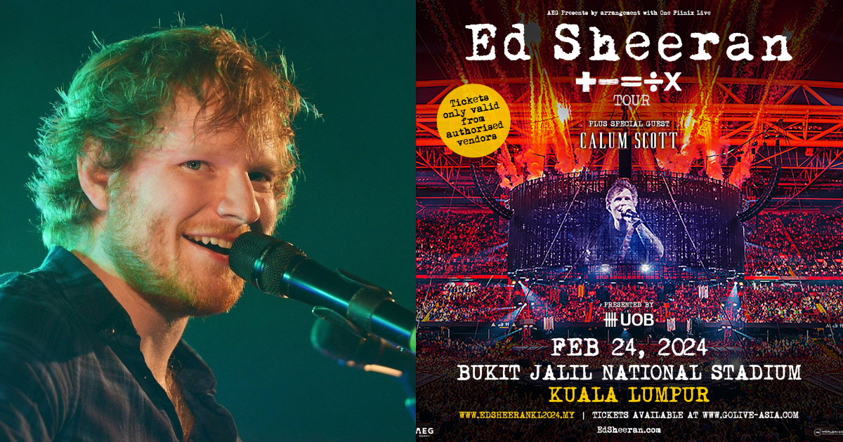 Ed Sheeran To Bring Renowned ‘+-=÷x’ Mathematics Tour to KL in Feb 2024