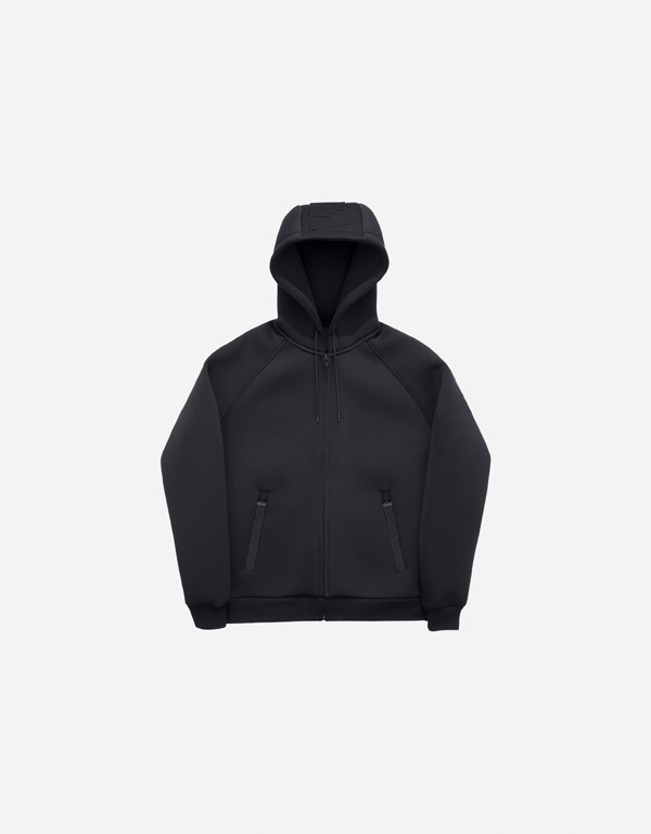 Alexander-Wang-X-HM-black-zip-front-hoodie-black