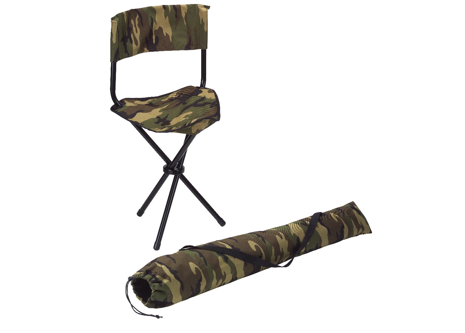 source: Woodland Camouflage Military Deluxe Collapsible Stool